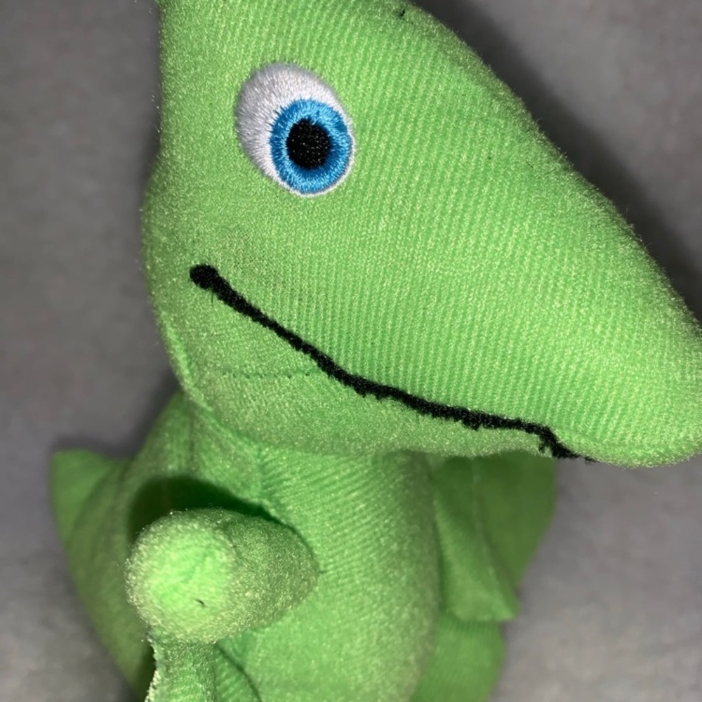 The Dinosaur Train 7" Tiny Pteranodon sewn on blue eyes green plush